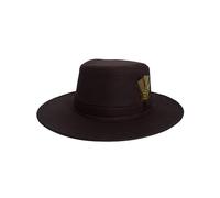 Walker and Hawkes - Belmont - Sombrero encerado unisex de ala ancha - Marrón - S (57cm)