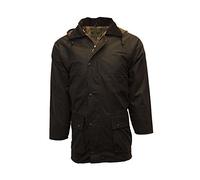 Walker and Hawkes - Benson - Chaqueta sin Acolchado para Hombre - Abrigo Encerado Ideal para Cazar - Estilo campiña Inglesa - Marrón - XXL