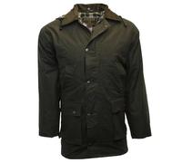 Walker and Hawkes - Blackstone - Chaqueta acolchada para hombre - Abrigo encerado ideal para cazar - Estilo campiña inglesa - Verde Oliva - 4XL