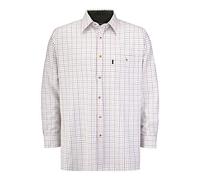 Walker and Hawkes - Camisa de Manga Larga para Hombre - 100% algodón - Estilo leñador - Estampado a Cuadros - Granate - L (44'')