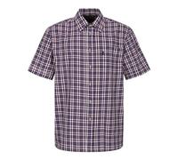 Walker and Hawkes - Canterbury - Camisa de Manga Corta para Hombre - 100% algodón - Estilo leñador - Estampado a Cuadros - Rojo Vino - 4XL (50'')