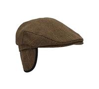 Walker and Hawkes - Eddie - Boina Unisex de Tweed - con Orejeras Plegables - Estilo Cazador - Tweed marrón - M (58cm)