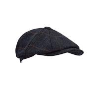 Walker and Hawkes - Gorra Derby Tweed Charlie Baker Boy de 8 Paneles - Tweed Azul Marino - M (58cm)
