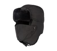 Walker and Hawkes - Harrison - Gorro de Estilo Aviador - Ideal para Caza y Actividades al Aire Libre - Pelo sintético - Negro - L/XL (59/60cm)