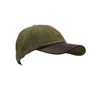 Walker and Hawkes - Hoaden - Gorra de béisbol de Tweed Unisex - con Visera de Cuero - Estilo campiña Inglesa - Ideal para la hípica y la Caza - Talla única - Salvia Claro - Talla única