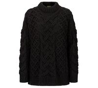 Walker and Hawkes - Jersey Merston de Lana Merino con Cuello Redondo para Mujer - Negro - M (UK 12-14)