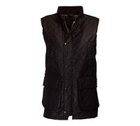 Walker and Hawkes - Lincoln - Chaleco acolchado con rombos encerados para hombre - Marrón - XL
