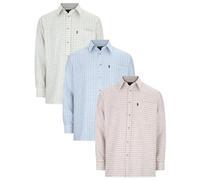 Walker and Hawkes - Men's Easy Care Murton Country Shirt - Assorted 3 Pack - Large (42'')