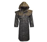 Walker and Hawkes Midland - Chubasquero Largo con capelina y Capucha de Quita y pon - Nailon con Costuras Planas - Negro - 3XL