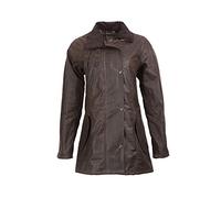 Walker and Hawkes Sofia - Chaqueta de 3/4 para Mujer - 100% Encerada - Marrón - EU 46 (UK 18)