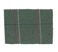 Walker and Hawkes - Tela de Tweed 60% Lana a Cuadros - Salvia con Rayas Rosas - 100 x 150 cm (1 Metro)