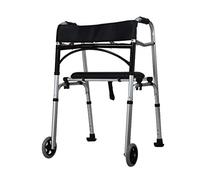 Walker - Andador plegable con ruedas delanteras para personas mayores, marco de andar para adultos, ayuda de movilidad para discapacitados, ajustable, portátil, ligero, compacto, pequeña sorpresa