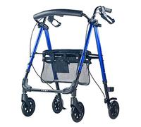 Walker | Andador plegable para ancianos | Ajustable | con almohadillas para reposabrazos y ruedas | Anciano | Suave y fácil de limpiar | 4 ruedas + bolsa Star of Light