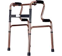 Walker, Andador plegable para ancianos, andador ligero, portátil, altura 8, ajuste de archivos, aleación de aluminio grueso, ancianos (azul) (marrón) estrella de luz