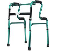 Walker, Andador plegable para ancianos, andador ligero, portátil, altura 8, ajuste de archivos, aleación de aluminio grueso, ancianos (azul) (verde), estrella de luz