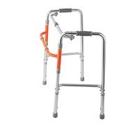 Walker Andadores para personas mayores Ayudas para caminar Muletas de cuatro patas Se pueden plegar Bastón antideslizante con hospital Ahorro de espacio Todo está bien