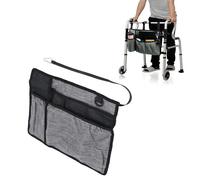 Walker Basket Walker Bag con Portavasos, Bolsa de Almacenamiento Plegable para Andador, Bolsa de Transporte Plegable con Múltiples Bolsillos, Tela Oxford Resistente Al Agua, Gran