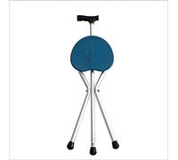 Walker Bastón Asiento para Caminar Portátil Taburete De Bastón Trípode Plegable Viejo Taburete Plegable De Aluminio Andador Plegable Multifuncional Muletas para Ancianos