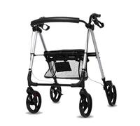 Walker Can Sit On The Elderly Discapacited Carrito plegable con freno de almacenamiento plateado, 69 cm × 64 cm × 84 cm