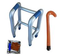 Walker Cane - 35,43 pulgadas de palo para caminar, divertido inflable con caña falsa, accesorios de vestuario para celebraciones de jubilación, anciano, mordaza de movilidad senior, ca