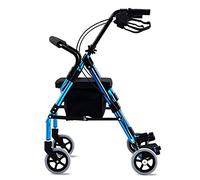 Walker - Carrito de compras ligero para ancianos, silla de ruedas, ultraligero, con pedal de asiento, regalo (azul 65 x 63 cm) (azul 65 x 63 cm) estrella de luz