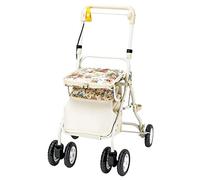 Walker - Carro de viaje portátil con asiento, plegable, con ruedas para ayudar a caminar (A 88,5 x 48 cm) (A 88,5 x 48 cm), fiable