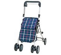 Walker - Carro de viaje portátil con asiento, plegable, con ruedas para ayudar a caminar (B 88,5 x 48 cm) (B 88,5 x 48 cm), fiable