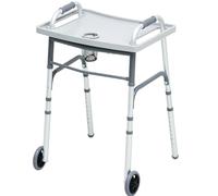 Walker Folding Deluxe 2 Button with Front 5 Wheels By Healthline Trading by Healthline Trading