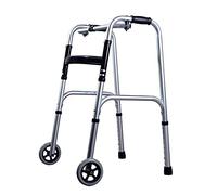 Walker Frame with Wheels, Folding Lightweight Mobility Walking Aid,Elderly Rehabilitation Walker Non-Slip Walking Stick with Hospital Walking Frame VBTJWRFE