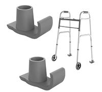 Walker Glide Skis, Walker Glide - Esquís, ajuste universal, un par, gris, deslizadores de goma fáciles de usar, tapas deslizantes universales de repuesto de 1 pulgada, instalación sin herramientas