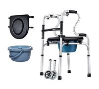 Walker - Marco de movilidad plegable ligero para ancianos, andador con ruedas para ancianos, ajustable, ayuda para discapacitados, andadores verticales con asiento, I Star of Light