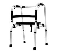 Walker - Marco de movilidad plegable ligero para ancianos, andador con ruedas para ancianos, ajustable, ayuda para discapacitados, andadores verticales mayores con asiento, estrella E de luz