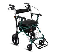 Walker Marcos para Caminar estándar Carrito de Compras Plegable de Cuatro Ruedas Empuje Manual portátil para Anciano Puede Sentarse Ligeramente Comprar Comida Scooter Carrito Bicicleta