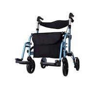 Walker,Rolators Andadores para personas mayores Andador con asiento Aleación de aluminio Andador sentado en las 4 ruedas Carrito de compras para personas mayores Silla de ruedas simple y liviana