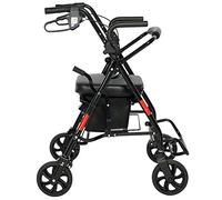 Walker Rollator Mobility Aids Andador de cuatro ruedas para personas mayores con asiento, liviano y portátil, se puede usar para comprar comida y comprar Todo está bien