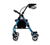 Walker Rollator Trolley Walker Andador rodante con Cesta de la Compra con Asiento, diseño de Freno de Mano Velocidad Ajustable, con Dispositivo de Pedal Little Surprise
