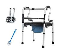 Walker,Rollator Walker Plegable Walking Mobility Aid Accesorios extraíbles Andadores para Personas Mayores con Asiento de Cuero PU Andadores estándar para rehabilitación de Personas Little Surprise