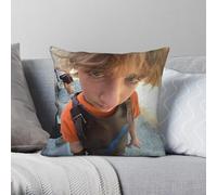 Walker Scobell Percy Jackson - Funda de almohada cuadrada de poliéster y lino, terciopelo, decoración creativa con cremallera, funda de cojín para sofá