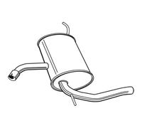 WALKER Silenciador Delantero Derecho Para Seat Leon 1.9 TDi