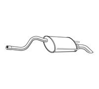 Walker Silenciador Silenciador Trasero Para Renault Thalia I 1.4