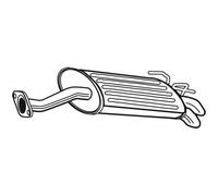 Walker Silenciador Trasero Para Honda Civic VII Hatchback 2.0 TYPE-R