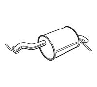 WALKER Silenciador Trasero Para Peugeot 407 SW 2.0 HDi 135
