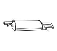Walker Silenciador Trasero Para VW Passat Variant 1.8 T