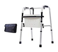 Walker Walker Andador compacto, andador plegable con gatillo de liberación andador de aluminio para personas mayores con bolsa de almacenamiento (sin ruedas) (sin ruedas)