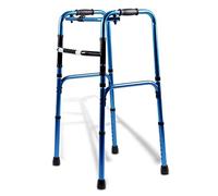 Walker Walker, Andador de Viaje liviano y Ajustable en Altura para Personas Mayores, Bastón Plegable de Aluminio con Estabilidad de Cuatro Patas