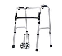 Walker Walker - Andador ligero para personas mayores, altura ajustable, plegable, accesorios extraíbles para personas mayores, rehabilitación (con ruedas) (con ruedas) confiable