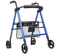 Walker Walker, marco de 4 ruedas, plegable, compacto, ayuda a la movilidad con bolsa de asiento, silla de transporte, andador, bastón multiuso, para ancianos (#2) (#1) fiable