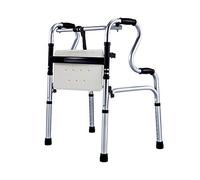 Walker Walker s con asiento, andador de aluminio liviano de altura ajustable para personas mayores (con ruedas) (sin ruedas)