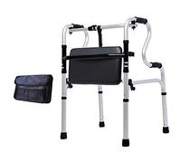 Walker Walker Walker Andador plegable para personas mayores con bolsas de almacenamiento, marcos para caminar, altura ajustable, ayuda a la movilidad para personas mayores, rehabilitación (sin ruedas)