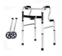Walker Walker Walkers for Seaiors Walking Mobility Aid Andador Plegable de Altura Ajustable Marcos para Caminar Ligeros para Rehabilitación de Ancianos (Sin Accesorios) (Con Ruedas